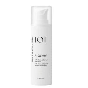 Geek & Gorgeous, გიკ ენდ გორჯესი, გიკი, A-Game 10, რეტინალი, retinal, 0.1% რეტინალი, რეტინალდეჰიდი, ანტი-ასაკობრივი, ნაოჭების საწინააღმდეგო, პიგმენტაცია, კოლაგენი, ემულსია, შრატი, 30 მლ