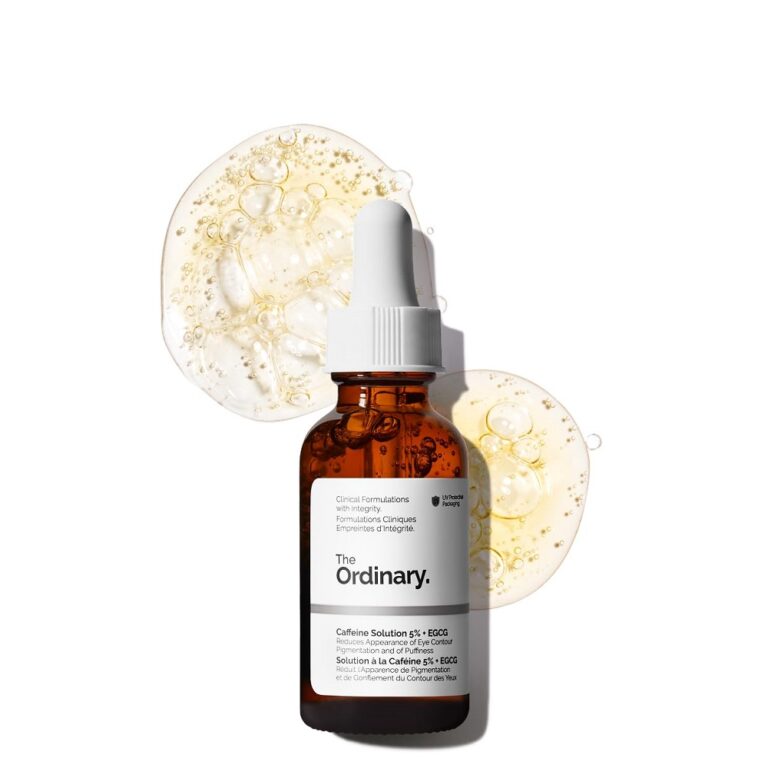 The Ordinary, ორდინარი, დი ორდინარი, Caffeine Solution 5% + EGCG, კოფეინი, მწვანე ჩაი, თვალის შრატი, მუქი წრეები, თვალის შეშუპება, 30 მლ