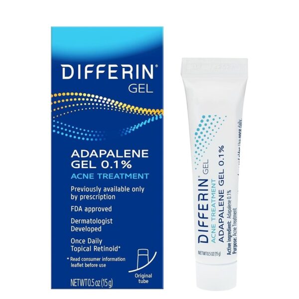 Differin, დიფერინი, Adapalene, ადაპალენი, რეტინოიდი, აკნე, გამონაყარი, ფორები, პოსტაკნე, 15 გ