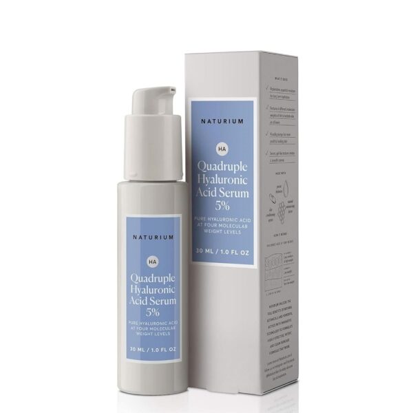 Naturium, ნატურიუმი, Quadruple Hyaluronic Acid Serum 5%, ჰიალურონის მჟავა, დამატენიანებელი შრატი, დეჰიდრატაცია, მშრალი კანი, შრატი, 30 მლ