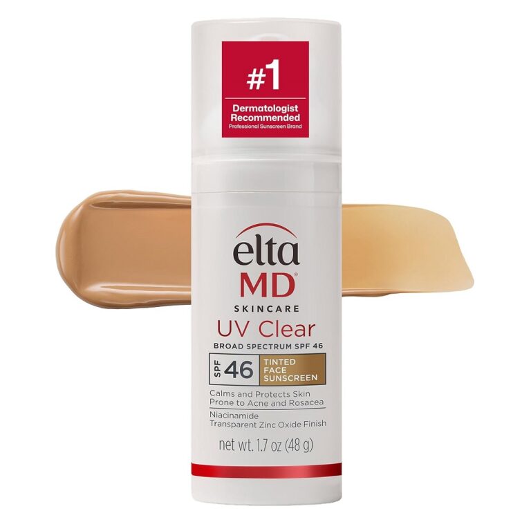 EltaMD, ელტა ემ დი, UV Clear Tinted, ტონალური მზისგან დამცავი, შეფერილობით, SPF 46, ნიაცინამიდი, როზაცეა, აკნე, 48 გ