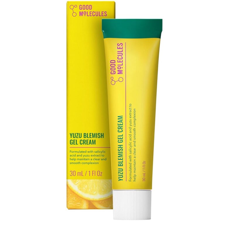 Good Molecules, გუდ მოლეკულსი, Yuzu Blemish Gel Cream, იუზუ, სალიცილის მჟავა, ნიაცინამიდი, აკნე, გამონაყარი, გელ-კრემი, 15 მლ
