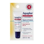 Aquaphor, აკვაფორი, Lip Protectant, ტუჩის ბალზამი, ტუჩის დამცავი საცხი, ტუჩის SPF 30, დამატენიანებელი ბალზამი, 10 გ