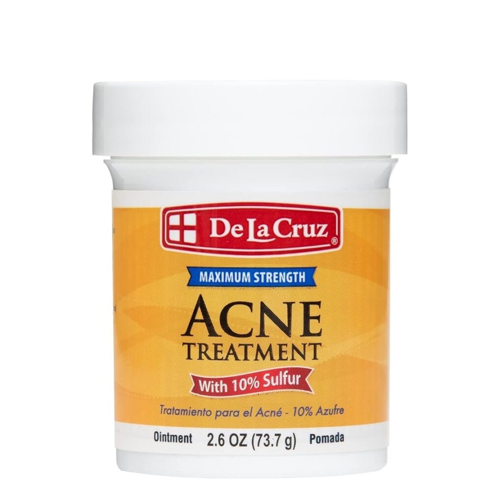 De La Cruz, დე ლა კრუზი, Sulfur Ointment, გოგირდი, გოგირდის მალამო, აკნე, კისტოზური აკნე, წერტილოვანი მკურნალობა, 73.7 გ
