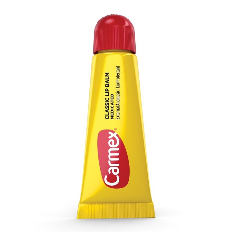 Carmex, კარმექსი, Classic Lip Balm, ტუჩის ბალზამი, სამკურნალო ბალზამი, ტუჩის საცხი, დახეთქილი ტუჩები, მენთოლი, 10 გ