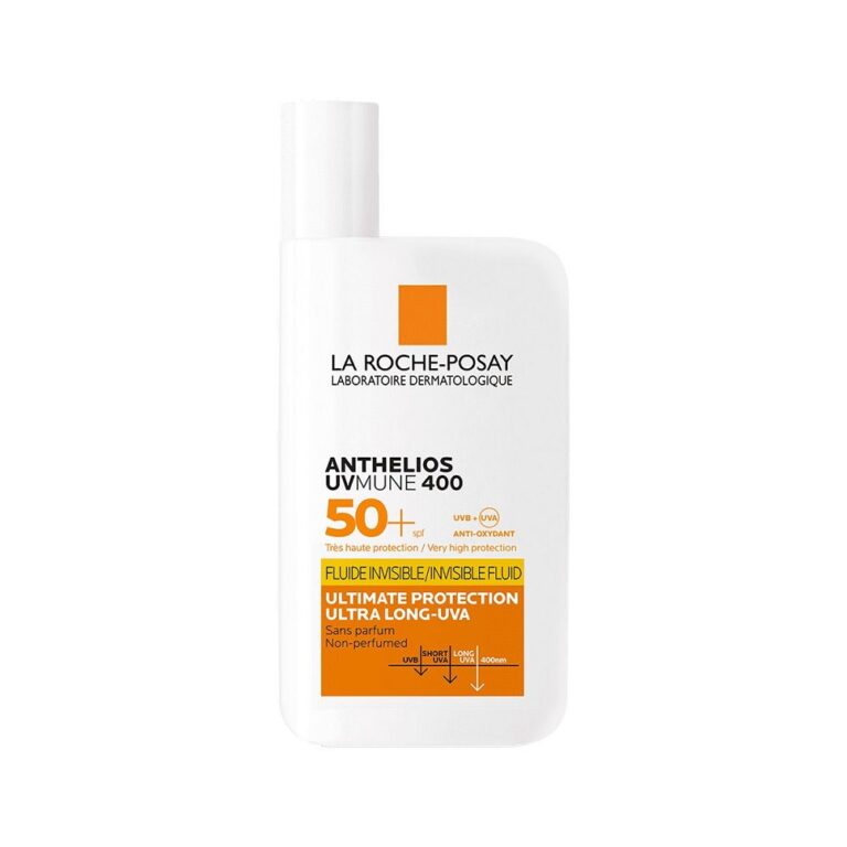 La Roche-Posay, ლა როშ პოზე, Anthelios, ანთელიოსი, Invisible Fluid, მზისგან დამცავი ფლუიდი, SPF 50+, მგრძნობიარე კანი, 50 მლ