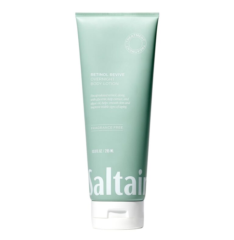 Saltair, სოლტეარი, Retinol Body Lotion, რეტინოლის ლოსიონი, ტანის ლოსიონი, ტანის რეტინოლი, დაბერების საწინააღმდეგო, კანის გამკვრივება, უსუნო, ვეგანური