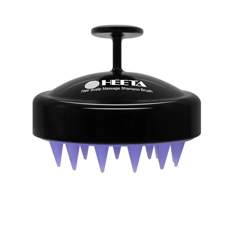 HEETA, ჰიტა, Scalp Massager, სკალპის მასაჟორი, თავის კანის მასაჟორი, შამპუნის ჯაგრისი, სილიკონის მასაჟორი, თმის ცვენა, თმის ზრდა, ქერტლი, ცხიმიანი სკალპი, შავი მასაჟორი