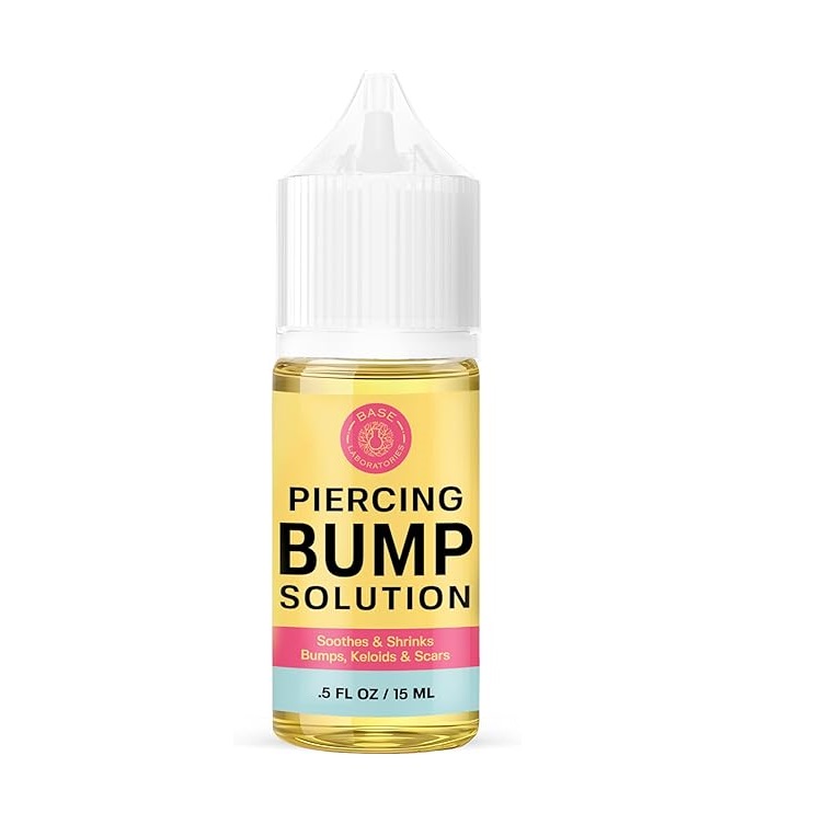 Base Laboratories, ბეის ლაბორატორიზი, Piercing Bump, Piercing Solution, პირსინგის მოვლა, პირსინგის ბუშტუკი, კელოიდი, კელოიდური ნაწიბური, შეხორცება, ჟოჟობას ზეთი, ხრტილის პირსინგი, ნატურალური ზეთი