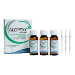 Alopexy, ალუპექსი, Minoxidil 2%, მინოქსიდილი, თმის ცვენა, თმის ზრდა, ალოპეცია, სკალპის მოვლა, პიპეტიანი ხსნარი, 3x60მლ