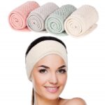 Spa Facial Headband, თავსახვევი, თმის სამაგრი, სპა თავსახვევი, მაკიაჟის თავსახვევი, სახის რუტინა, აბადოკი, სახის დასაბანი, 4 ცალი