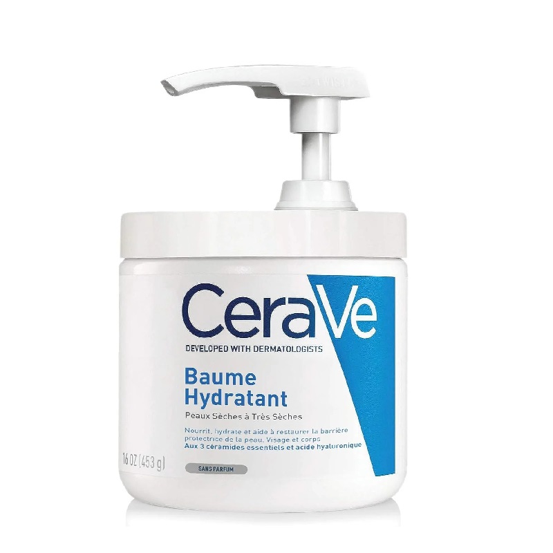 CeraVe, სერავე, Moisturizing Cream, დამატენიანებელი კრემი, კერამიდები, ჰიალურონის მჟავა, მშრალი კანი, ტანის კრემი, სახის კრემი, ბარიერის აღდგენა, 454 გ, პომპიანი