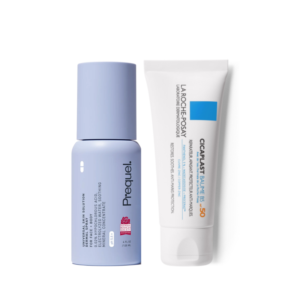 • Prequel Skin Universal Spray • LRP CICAPLAST Baume B5 SPF 50