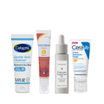 • Cetaphil Gentle Cleanser (Travel) • Vanicream Vitamin C: • Naturium Tranexamic Acid 5% • CeraVe Moisturizing Face Cream SPF 50