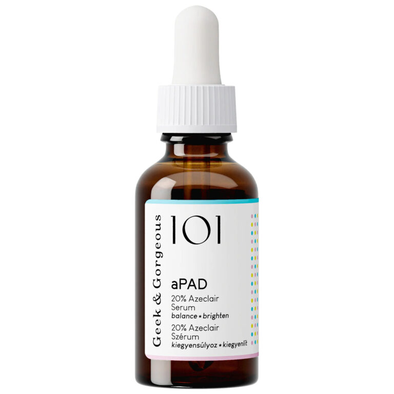 Geek & Gorgeous, გიკ ენდ გორჯეს, aPAD, Azelaic Acid, აზელაინის მჟავა, PAD, სიწითლე, როზაცეა, ცხიმიანი კანი, პიგმენტაცია, 30 მლ