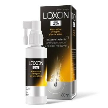 Loxon, ლოქსონი, Minoxidil 2%, მინოქსიდილი 2%, თმის ცვენა, თმის ზრდა, ალოპეცია, პოლონური, სკალპის მოვლა, 60 მლ